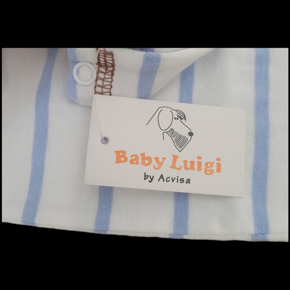 Baby Luigi Boy's Stripe Romper - Picture 11 of 12